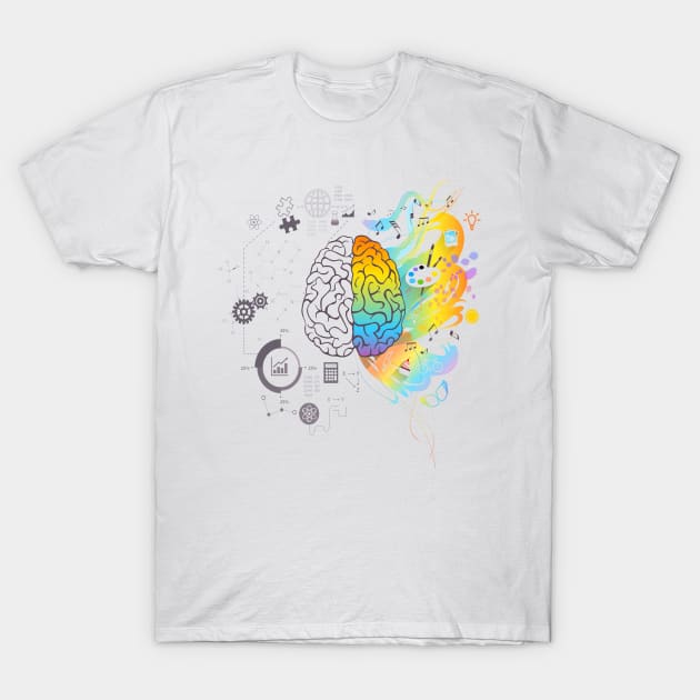 Creative Brain T-Shirt by HellySween